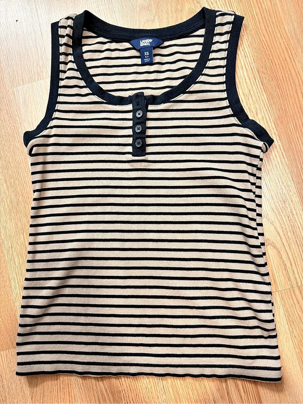 Lands’end black and brown no sleeve tank top